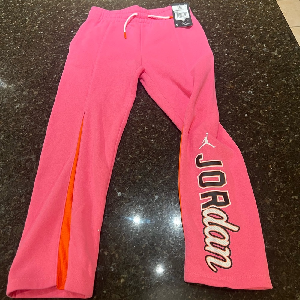 Jordan girls pink and Orange Joggers